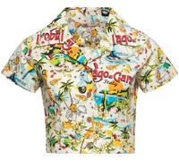 Queen Kerosin Femme Blouse Aop Vintage "Lake Garda" QKU45007 M