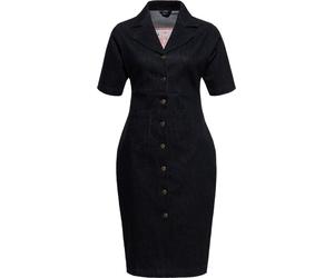 Queen Kerosin Femme Rétro Denim Robe crayon Mit Boutons "Rockn Roll Rebel Queens" QKU460311 S