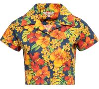 Queen Kerosin Femmes Aop Vintage Blouse "Île aux fleurs" QKU45008 M