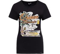 Queen Kerosin Femmes Queens Bay Print T-shirt Noir S