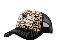 Queen Kerosin Femmes Trucker Mesh Casquette de Baseball Léopard Motif Moelleux