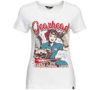 Queen Kerosin Gearhead T-shirt dames, blanc, taille XS pour femmes