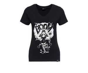 Queen Kerosin Imprimé mit Col en Vitt QK5205358311 Noir XXL