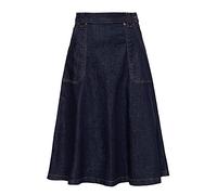 Queen Kerosin Jupe swing vintage pour femme - Ligne A - Coupe droite, denim, XXL