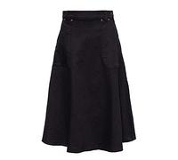 Queen Kerosin Jupe swing vintage pour femme - Ligne A - Coupe droite, Noir , XS