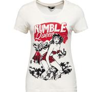 Queen Kerosin Rumble Queen, femmes t-shirt XXL Blanc Blanc