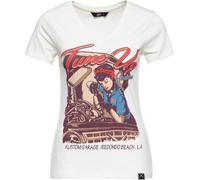 Queen Kerosin Shirt à manches courtes avecit col en Vitt QK4195358075 Offwhite XS