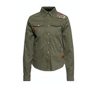 Queen Kerosin Spread Your Wings Chemise pour Dames (Olive,L)