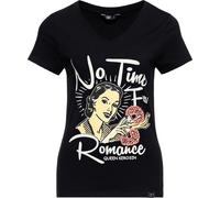 Queen Kerosin T-shirt basique femme col V "No Time" QKU41016 M