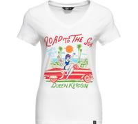 Queen Kerosin T-shirt basique femme col V "Road To The Sun" QKU41019 S