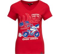 Queen Kerosin T-shirt basique femme col V "Vent" QKU41018 L