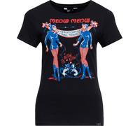 Queen Kerosin T-shirt basique pour femmes "Meow Meow" QKU41015 XS