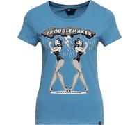 Queen Kerosin T-shirt basique pour femmes "Trouble Maker" QKI31002 XXL