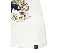 Queen Kerosin T-shirt à manches courtes pour femme avec imprimé vintage « We Can Do It » - Col en V - Coupe ajustée - Nous pouvons le faire, blanc cassé, 3XL