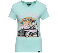 Queen Kerosin The Hot Road Rebel T-Shirt Femme, turquoise, taille XS pour femmes