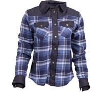 Queen Kerosin Troublemaker Blanko Adventure Chemise pour dames, bleu, taille 3XL pour femmes