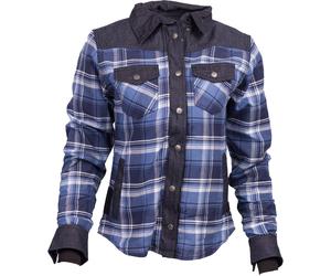 Queen Kerosin Troublemaker Blanko Adventure Chemise pour dames, bleu, taille S pour femmes