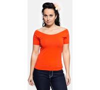 Queen Kerosin U-Boot Chemise pour dames, orange, taille XS pour femmes