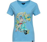 Queen Kerosin Vintage Love T-Shirt Femme, bleu, taille L pour femmes