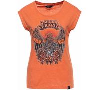 Queen Kerosin Wild & Free T-Shirt Femme, orange, taille M pour femmes