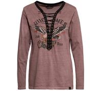 Queen Kerosin Wild Ones Ride Free Manches longues pour dames, rose, taille L pour homme