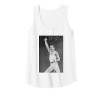Queen Live Aid Freddie Mercury Wembley Stadium 1985 Débardeur, Femme, Blanc, XL