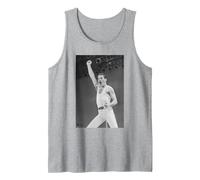 Queen Live Aid Freddie Mercury Wembley Stadium 1985 Débardeur, Homme, Gris Chiné, S