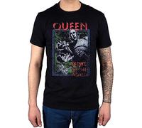 Queen News of The World T-Shirt Mens Notw Album We Will Rock You T-Shirts à Manches Courtes(Large)