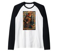 Queen of Club Warrior Armor Medieval Fantasy Lucky Poker Manche Raglan