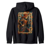 Queen of Club Warrior Armor Medieval Fantasy Lucky Poker Sweat à Capuche