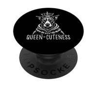 Queen of Cuteness - Adorable Pit Bull Terrier pour Noël PopSockets PopGrip Adhésif
