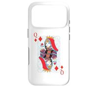 Queen of Diamonds Carte de Poker Blackjack Coque pour iPhone 17 Pro