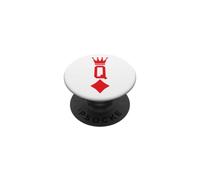 Queen of Diamonds Jeu de Cartes pour Halloween PopSockets PopGrip Adhésif