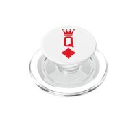 Queen of Diamonds Jeu de Cartes pour Halloween PopSockets PopGrip pour MagSafe