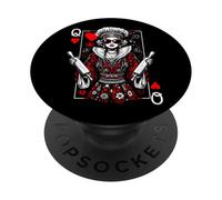 Queen of Hearts Chef Chic Bakery Cool Jeu de cartes à jouer PopSockets PopGrip Adhésif