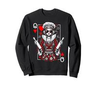 Queen of Hearts Chef Chic Bakery Cool Jeu de cartes à jouer Sweatshirt