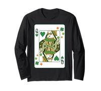 Queen of Hearts Classic Card Game Irish Saint Patrick's Day Manche Longue