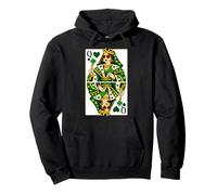 Queen of Hearts Classic Card Game Irish Saint Patrick's Day Sweat à Capuche