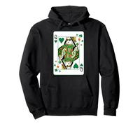 Queen of Hearts Classic Card Game Irish Saint Patrick's Day Sweat à Capuche