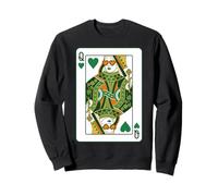 Queen of Hearts Classic Card Game Irish Saint Patrick's Day Sweatshirt