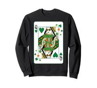 Queen of Hearts Classic Card Game Irish Saint Patrick's Day Sweatshirt
