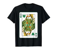 Queen of Hearts Classic Card Game Irish Saint Patrick's Day T-Shirt