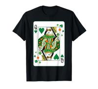 Queen of Hearts Classic Card Game Irish Saint Patrick's Day T-Shirt
