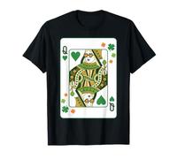 Queen of Hearts Classic Card Game Irish Saint Patrick's Day T-Shirt