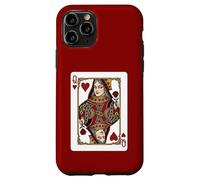 Queen of Hearts Jeu de Cartes Rouge royauté Coque pour iPhone 11 Pro