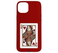 Queen of Hearts Jeu de Cartes Rouge royauté Coque pour iPhone 15 Plus