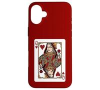 Queen of Hearts Jeu de Cartes Rouge royauté Coque pour iPhone 16 Plus