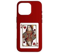 Queen of Hearts Jeu de Cartes Rouge royauté Coque pour iPhone 16 Pro