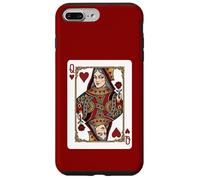 Queen of Hearts Jeu de Cartes Rouge royauté Coque pour iPhone 7 Plus/8 Plus