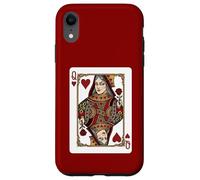 Queen of Hearts Jeu de Cartes Rouge royauté Coque pour iPhone XR